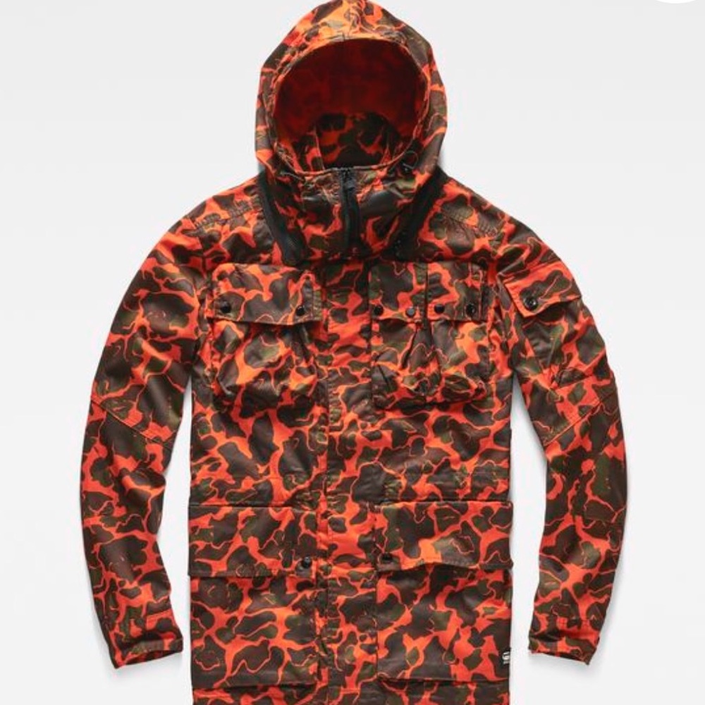 Raw hooded jacket